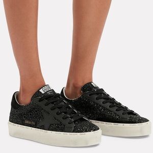 Golden Goose 💫 Black Glitter Hi Star